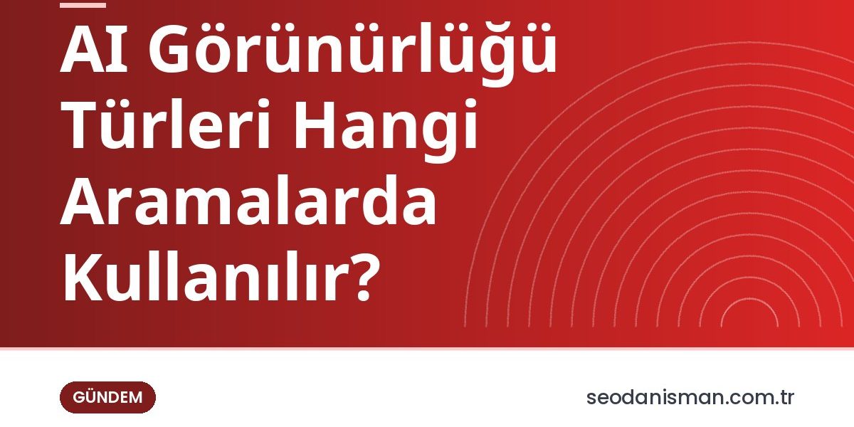 AI Görünürlüğü Türleri Hangi Aramalarda Kullanılır?