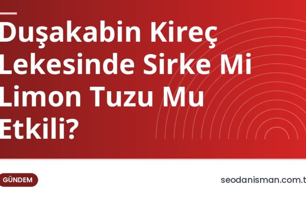 Duşakabin Kireç Lekesinde Sirke Mi Limon Tuzu Mu Etkili?