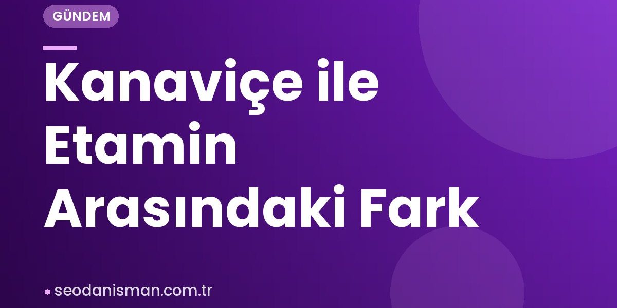 Kanaviçe ile Etamin Arasındaki Fark