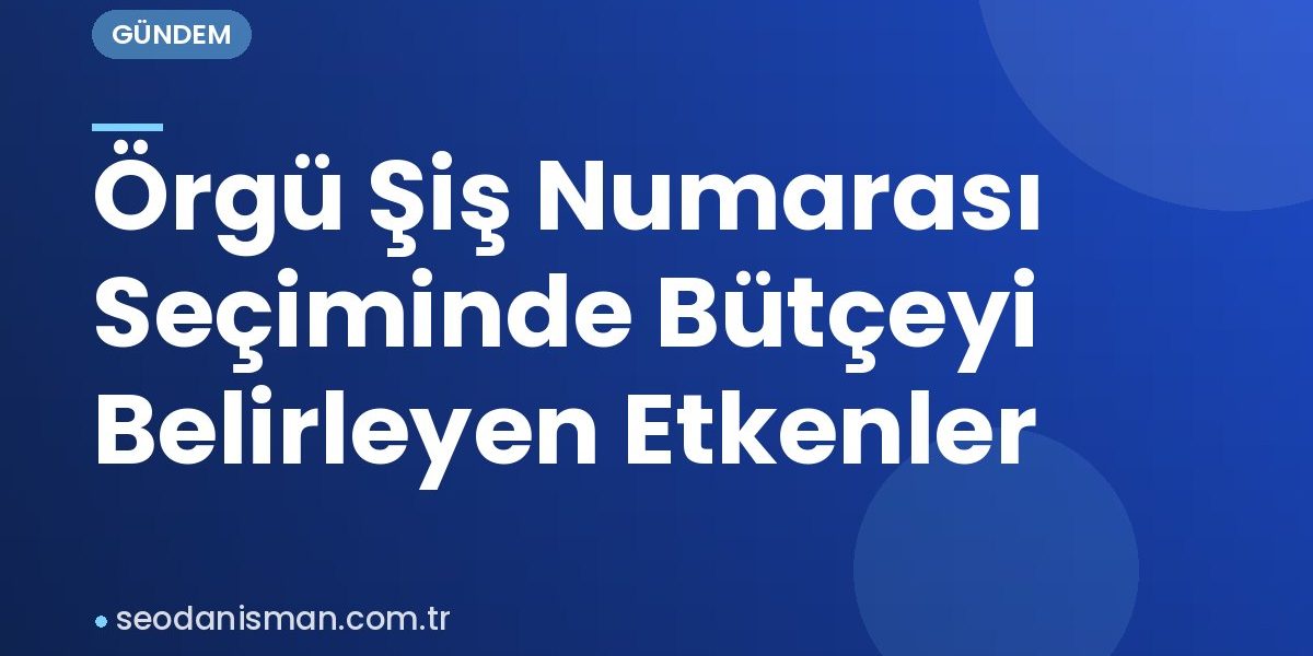Örgü Şiş Numarası Seçiminde Bütçeyi Belirleyen Etkenler